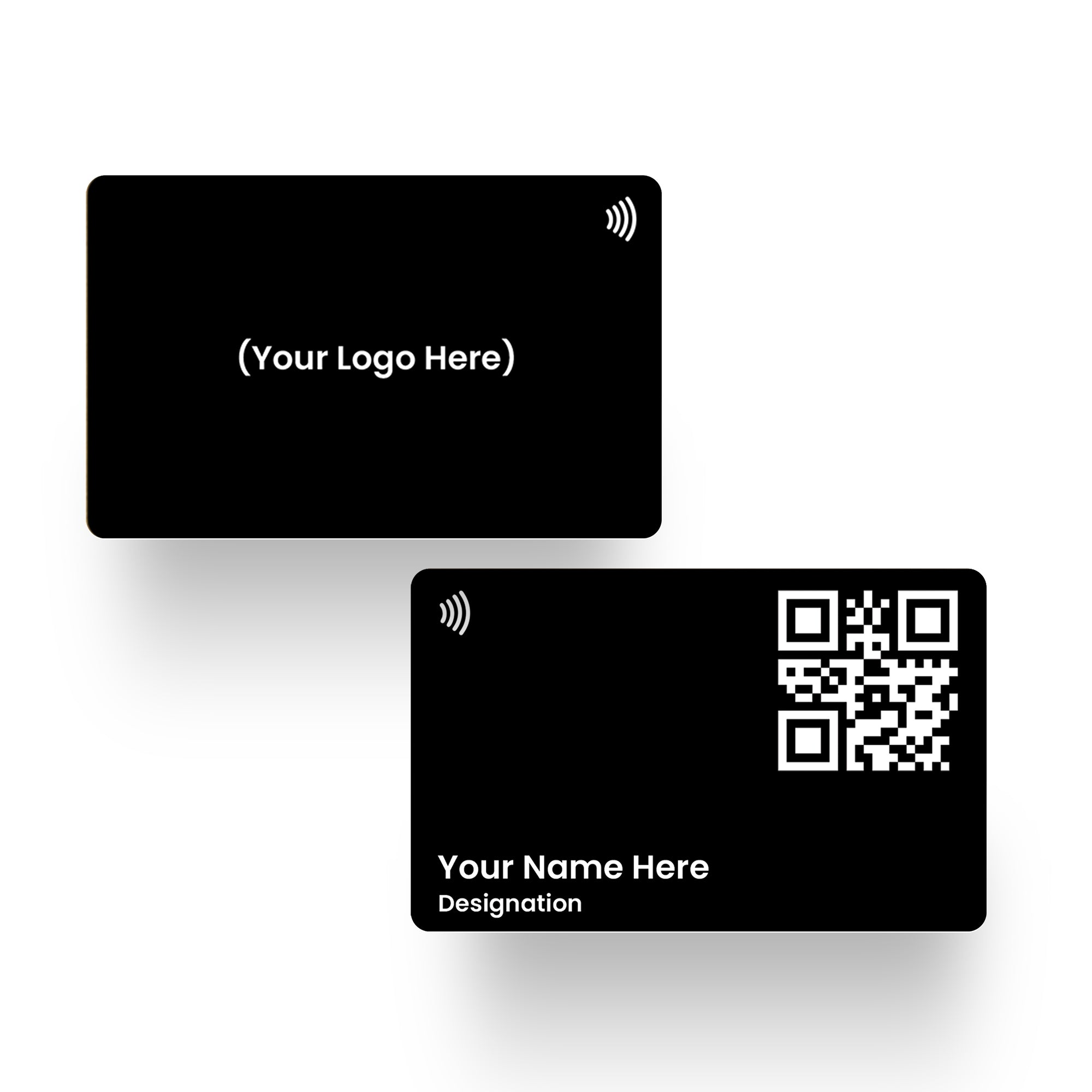 QLEM NFC Smart Business Card - PVC -Black (Premium Customized)