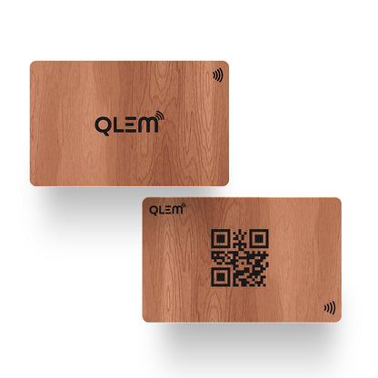 QLEM NFC Smart Business Card - Wooden