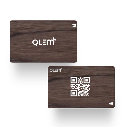 QLEM NFC Smart Business Card - Wooden