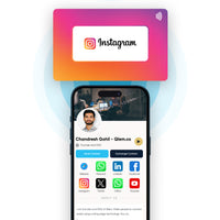 QLEM Instagram NFC social media card with QR code
