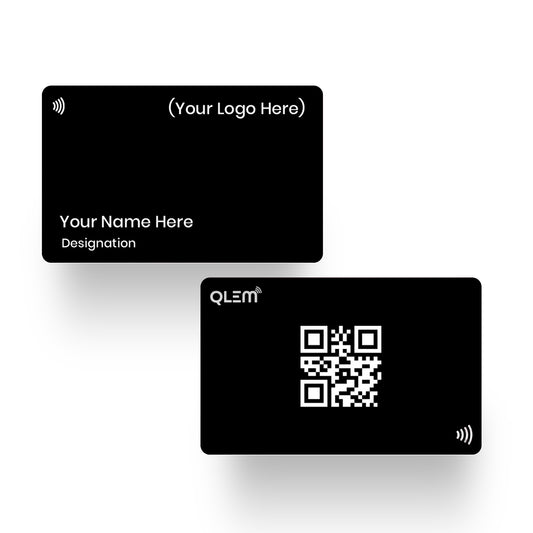 QLEM NFC Smart Business Card - PVC -Black (Customized)