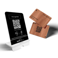 QLEM NFC standee and walnut wooden card combo – view 5