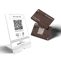 QLEM NFC standee and walnut wooden card combo – view 6