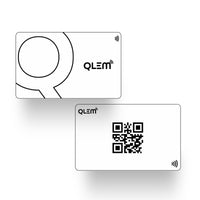 QLEM PVC White NFC smart business card – front