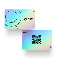 QLEM PVC Rainbow NFC smart business card – front