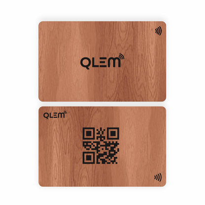 QLEM NFC Smart Business Card - Wooden