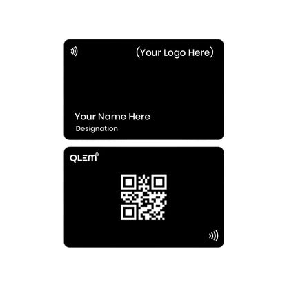 QLEM NFC Smart Business Card - PVC -Black (Customized)