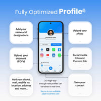 How QLEM NFC smart business card works – infographic