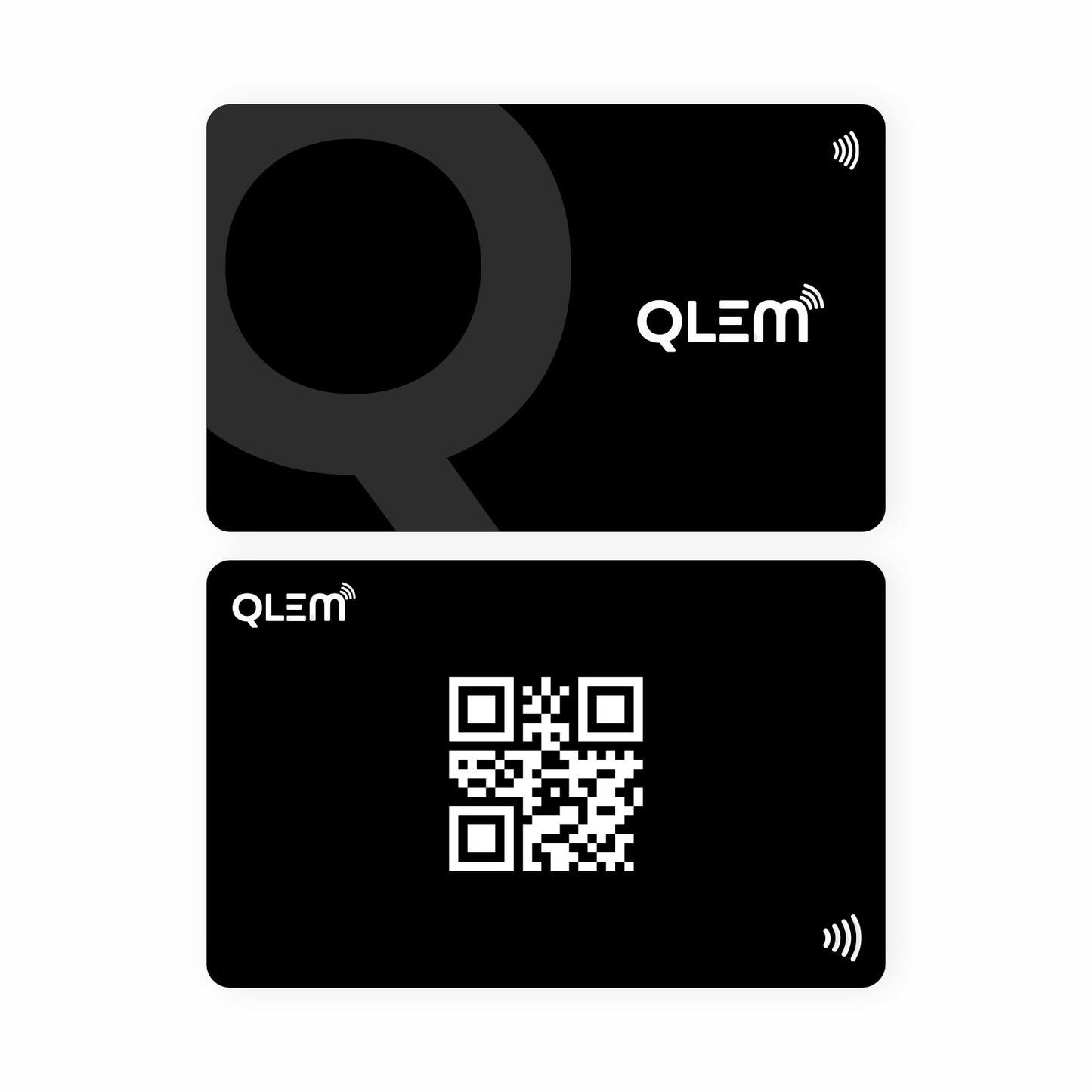 QLEM NFC Smart Business Card - PVC - Black