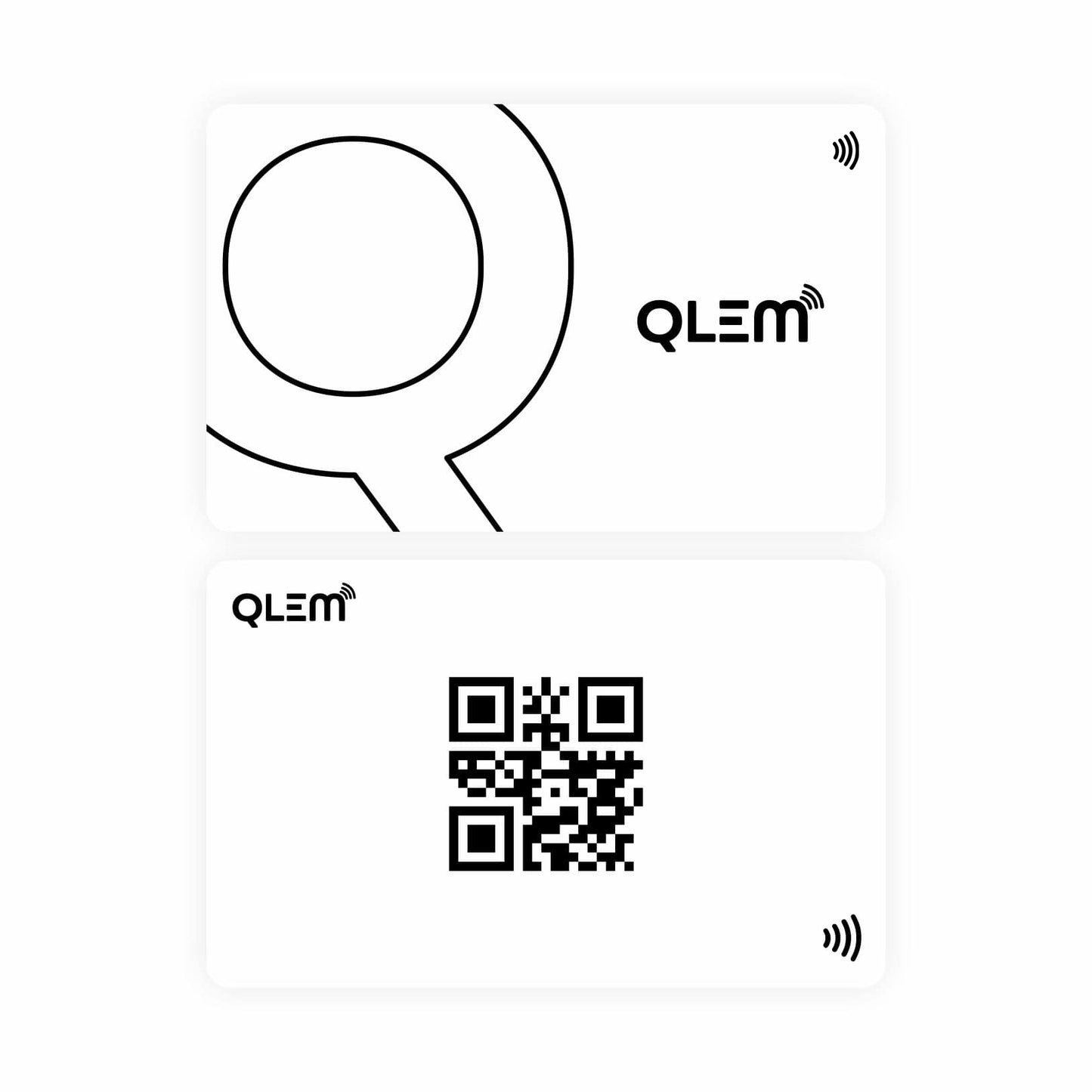 QLEM NFC Smart Business Card - PVC - White