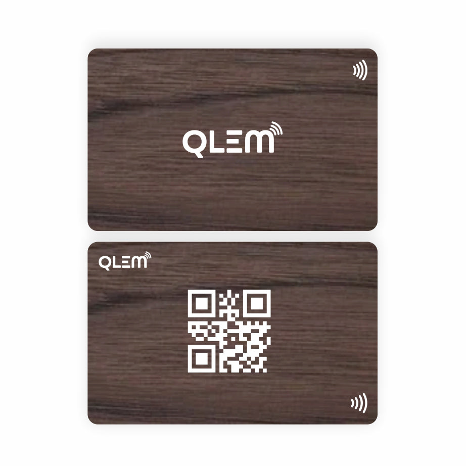 QLEM NFC Smart Business Card - Wooden